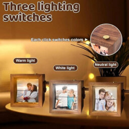 Photo Frame Photo Flip Box With Light & Hand Crank 8 Photos For Valentine's Day - thumbnail 4