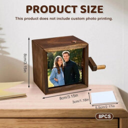 Photo Frame Photo Flip Box With Light & Hand Crank 8 Photos For Valentine's Day - thumbnail 2