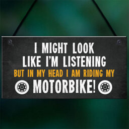 Red Ocean Motorbike Hanging Garage Sign Biker Motorcycle Gifts For Men Novelty Birthday Gifts For Men - thumbnail 5