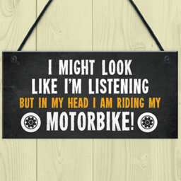 Red Ocean Motorbike Hanging Garage Sign Biker Motorcycle Gifts For Men Novelty Birthday Gifts For Men - thumbnail 2