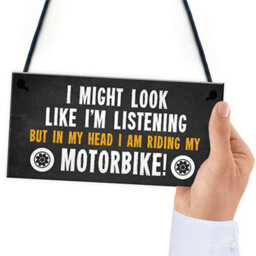 Red Ocean Motorbike Hanging Garage Sign Biker Motorcycle Gifts For Men Novelty Birthday Gifts For Men - thumbnail 6
