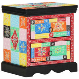 Berkfield Bedside Cabinet 2 Pcs Multicolour 40X35X45 Cm Engineered Wood