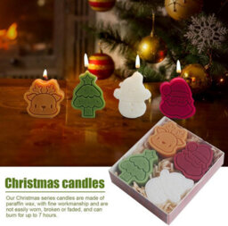 4 Pieces Christmas Candles Set Christmas Gift Set - thumbnail 1