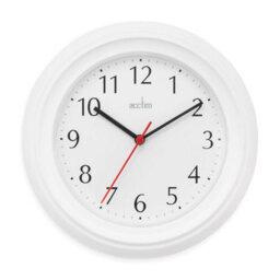 Acctim Wycombe Kitchen Wall Clock Quartz Arabic Numerals White 22Cm 21412 - thumbnail 1