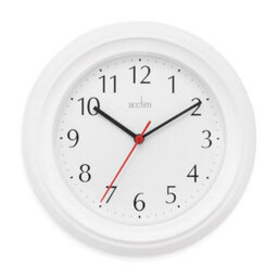 Acctim Wycombe Kitchen Wall Clock Quartz Arabic Numerals White 22Cm 21412 - thumbnail 6