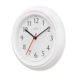 Acctim Wycombe Kitchen Wall Clock Quartz Arabic Numerals White 22Cm 21412 - thumbnail 4