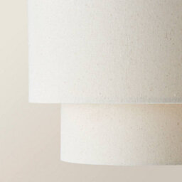Valuelights Jodie Two Tier Natural Linen Ceiling Drum Lamp Shade And Bulb (D)30Cm - thumbnail 5