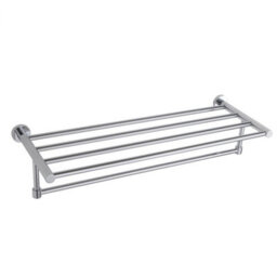 Plum&clay Ronda Bathroom Wall Mounted Chrome Towel Shelf