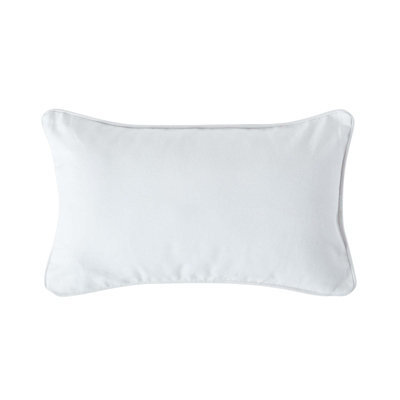 Homescapes Cotton Plain Off White Rectangular Cushion Cover, 30 X 50 Cm - image 1