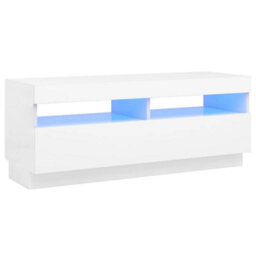 Vidaxl Tv Cabinet With Led Lights White 100X35X40 Cm - thumbnail 2