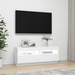 Vidaxl Tv Cabinet With Led Lights White 100X35X40 Cm - thumbnail 6