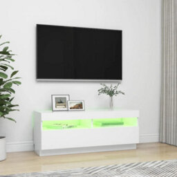 Vidaxl Tv Cabinet With Led Lights White 100X35X40 Cm - thumbnail 4