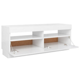 Vidaxl Tv Cabinet With Led Lights White 100X35X40 Cm - thumbnail 9