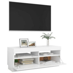 Vidaxl Tv Cabinet With Led Lights White 100X35X40 Cm - thumbnail 7