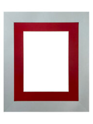 Frames By Post Metro Light Grey Frame With Red Mount For Image Size 24 X 16 Inch