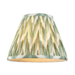 Luminosa Lighting Luminosa Higgledy Gloss Pink Clay Paint Table Lamp With Cotswold Green Fabric Zigzag Shade 25Cm E14 - thumbnail 7
