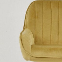 Lakeland Furniture Karlstad Camel Cream Velvet Wooden Leg Base Bar Stool - thumbnail 8