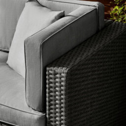 Furniturebox Orlando Black Rattan Garden Sofa Modular Outdoor Patio Couch Seating, Table & 10 Chairs Garden Corner Sofa Set +Cover - thumbnail 4