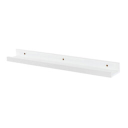 Harbour Housewares Floating Picture Ledge Shelf - White 57Cm Mdf Wall Mounted Display For Photos, Frames & Décor - thumbnail 1