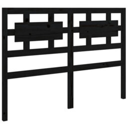 Berkfield Bed Headboard Black 185.5X4X100 Cm Solid Wood Pine - thumbnail 2