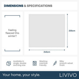 Livivo King Fleece Blanket In Ochre Colour - thumbnail 9