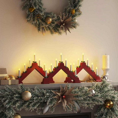 Vidaxl Christmas Candle Bridge 3 Pcs 7 Leds Warm White - image 1