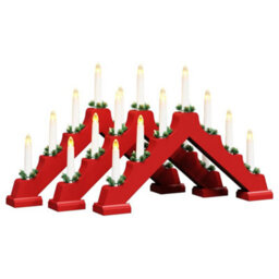 Vidaxl Christmas Candle Bridge 3 Pcs 7 Leds Warm White - thumbnail 2