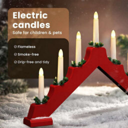 Vidaxl Christmas Candle Bridge 3 Pcs 7 Leds Warm White - thumbnail 9