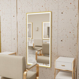 Luvodi 1200X600mm Bathroom Mirror Rectangle Brass Framed Wall Mount Led Illuminated-Touch Sensor, Anti-Fog - thumbnail 6