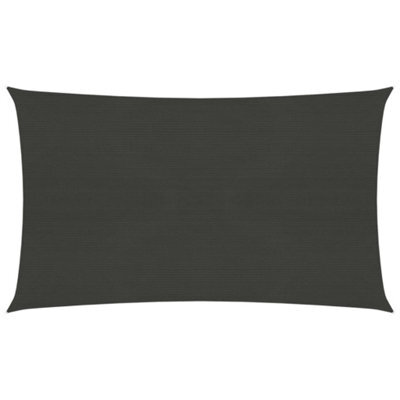 Berkfield Sunshade Sail 160 G/m2 Anthracite 6X8 M Hdpe - image 1