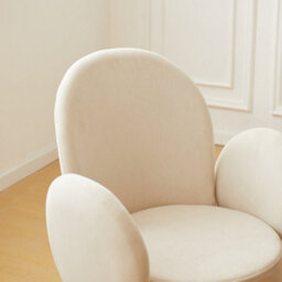 Nordlys Set Of 2 Scandinavian Swivel Dining Chairs Metal In Beige Velvet Modern Design Style Dining Room - thumbnail 7