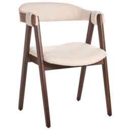 Beliani Set Of 2 Dining Chairs Day Boucle Dark Brown/ Beige - thumbnail 5