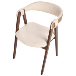 Beliani Set Of 2 Dining Chairs Day Boucle Dark Brown/ Beige - thumbnail 8