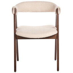 Beliani Set Of 2 Dining Chairs Day Boucle Dark Brown/ Beige - thumbnail 6