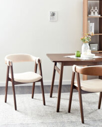 Beliani Set Of 2 Dining Chairs Day Boucle Dark Brown/ Beige - thumbnail 2