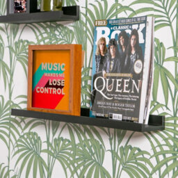 Harbour Housewares 2X Floating Picture Ledge Shelves - Black 57Cm Mdf Wall Mounted Display For Photos, Frames & Décor - thumbnail 5