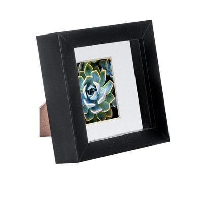 "Nicola Spring 4 X 4"" Photo Frame - Black/white Mount - 3D Photo Frame Picture Frame Box Portrait Display Case (12.5 X 12.5Cm)" - image 1