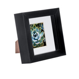 "Nicola Spring 4 X 4"" Photo Frame - Black/white Mount - 3D Photo Frame Picture Frame Box Portrait Display Case (12.5 X 12.5Cm)" - thumbnail 1