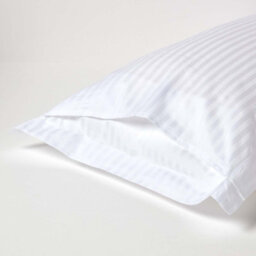 Homescapes White Egyptian Cotton Ultrasoft King Size Oxford Pillowcase 330 Tc - thumbnail 3