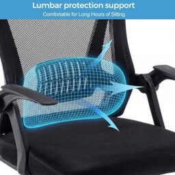 Black Mesh Office Chair With Adjustable Height - thumbnail 5