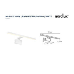 Nordlux Marlee 3000K Indoor Bedroom Living Dining Hallway Wall Light In White (Height) 3.8Cm - thumbnail 8