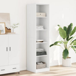 Berkfield Wardrobe White 50X50X200 Cm Engineered Wood - thumbnail 1