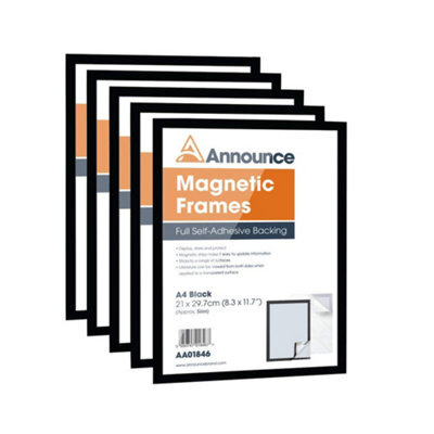 Advance Announce Magnetic Frame A4 Black (Pack Of 5) Aa01847 - image 1