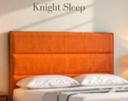 Knight Sleep York Orange Plush 2Ft6 Divan Bed Frame No Drawers With Upholstered Headboard - Small Single - thumbnail 2