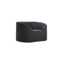 Wyld Haus Carlow Black Velvet Armchair Sculptural Modern Dining And Accent Chair - thumbnail 3