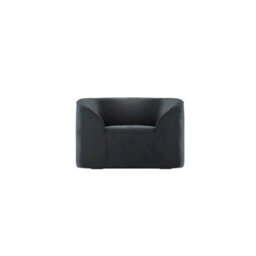 Wyld Haus Carlow Black Velvet Armchair Sculptural Modern Dining And Accent Chair - thumbnail 2