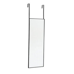 Living And Home Rectangular Wall Mounted Or Over Door Framed Full Length Mirror Black 28 Cm X 118 Cm - thumbnail 3