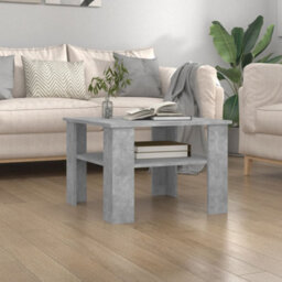 Berkfield Coffee Table Concrete Grey 60X60X42 Cm Engineered Wood - thumbnail 1
