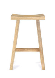 Elm Home And Garden Solid Wooden Light Oak Finish Bar Breakfast Kitchen Pub Stool H72 X W43 X D36Cm - thumbnail 2