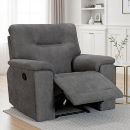 Grey Fabric Murcia Manual Recliner Chair - thumbnail 1